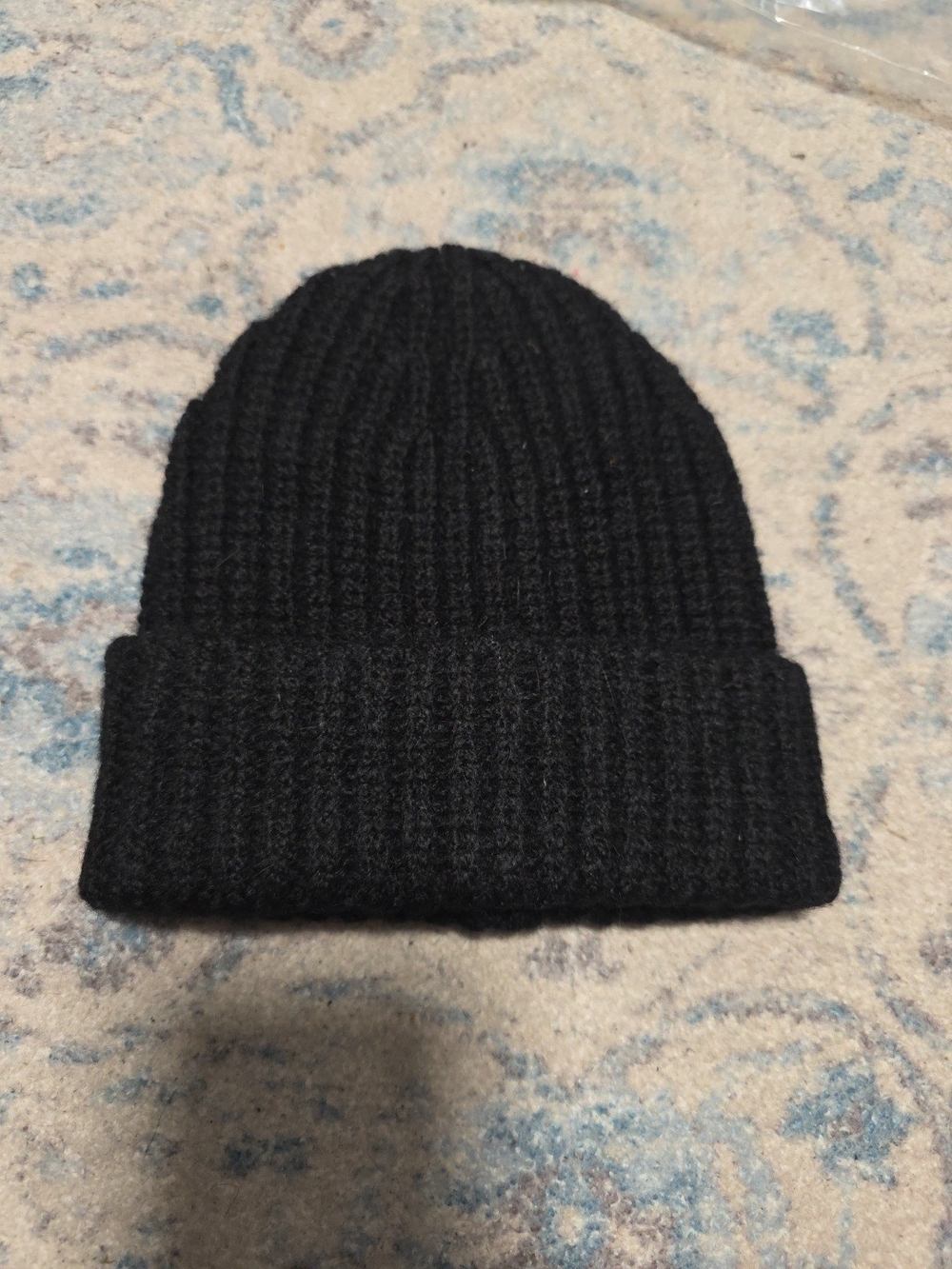 3sixteen Black Ribbed Beanie